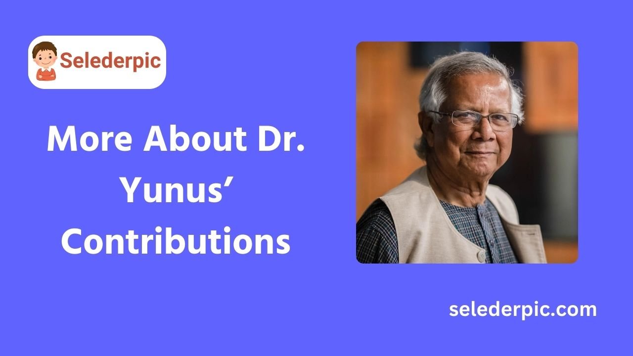 More About Dr. Yunus’ Contributions